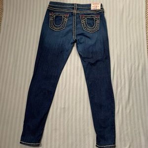 Women’s True Religion Super Skinny Jeans Triple Stitch Mid Rise Size 31